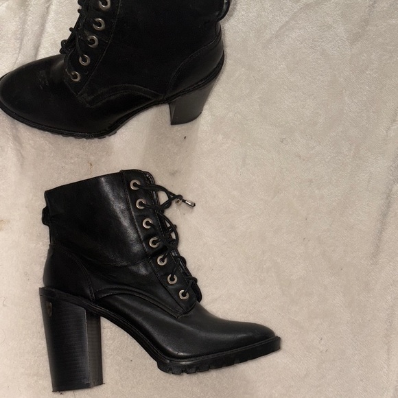 Black Lace-Up Ankle Boots - Picture 5 of 5